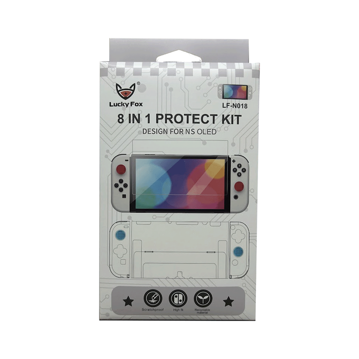 Lucky Fox Protect Kit 8 in 1 for NS OLED Model [LF-N018]