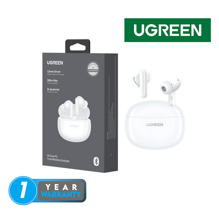 Ugreen HiTune P3 True Wireless Earbuds - White [WS207/45110]