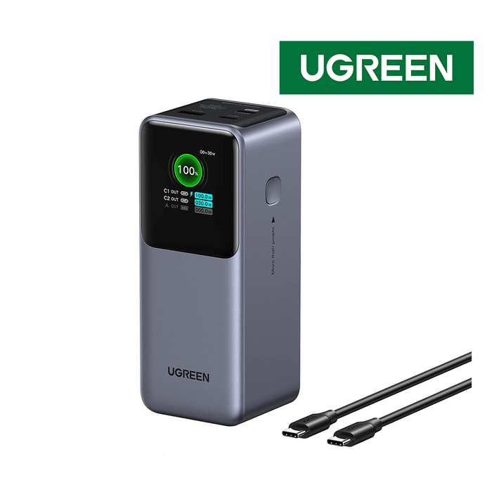 UGreen 20000mAh 130W Fast Charging Power Bank - Black [PB721/35524B]