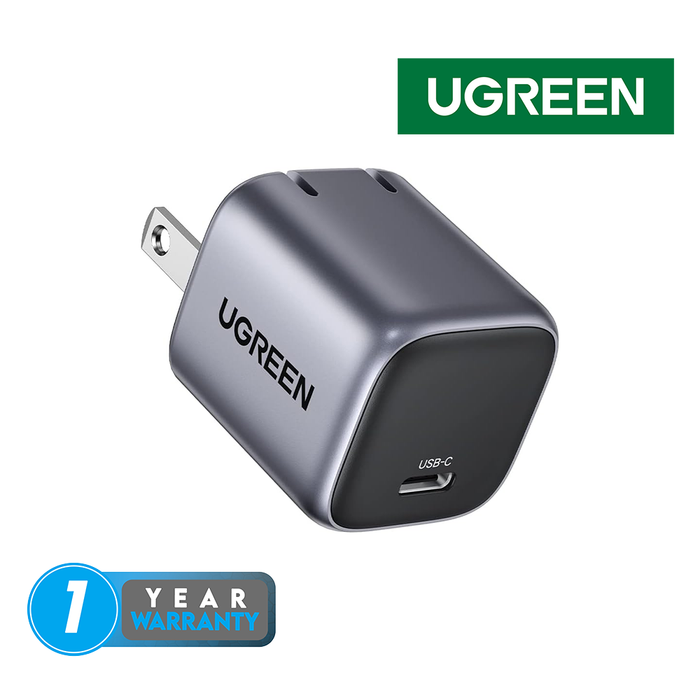 UGreen Nexode Mini 20W USB-C GaN Fast Charger - Space Gray [CD318/90902]