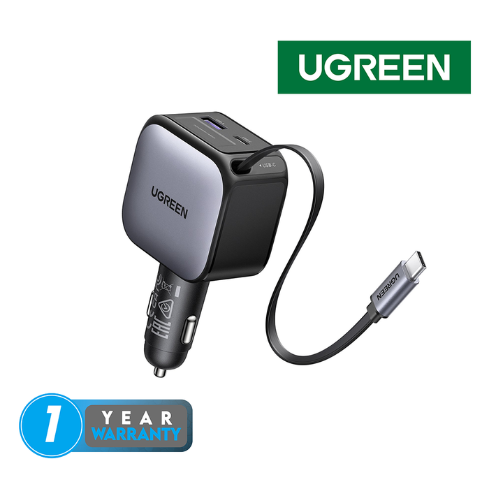 UGreen 90W Retractable Cable Car Charger [EC603/55909B]