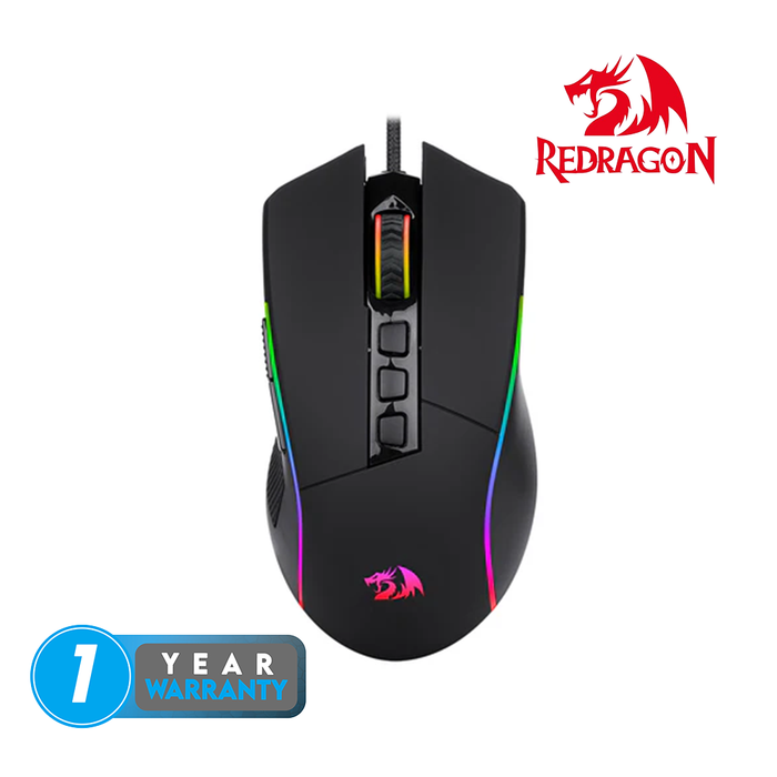 Redragon MOUSE WIRED (M812-RGB) PLANK BLACK