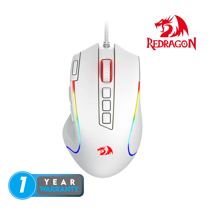 Redragon MOUSE WIRED (M612W-RGB) PREDATOR WHITE