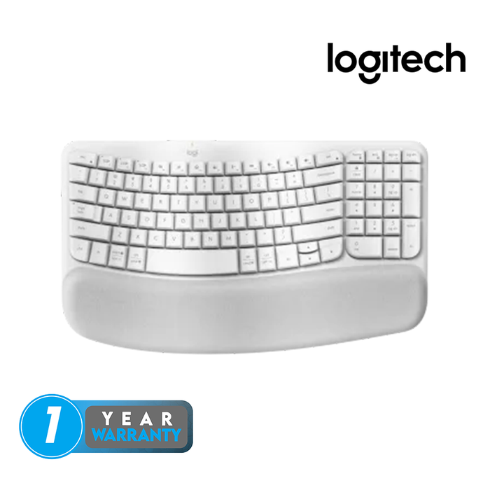 Logitech Wave Keys Ergonomics Wireless Gaming Keyboard - Off White