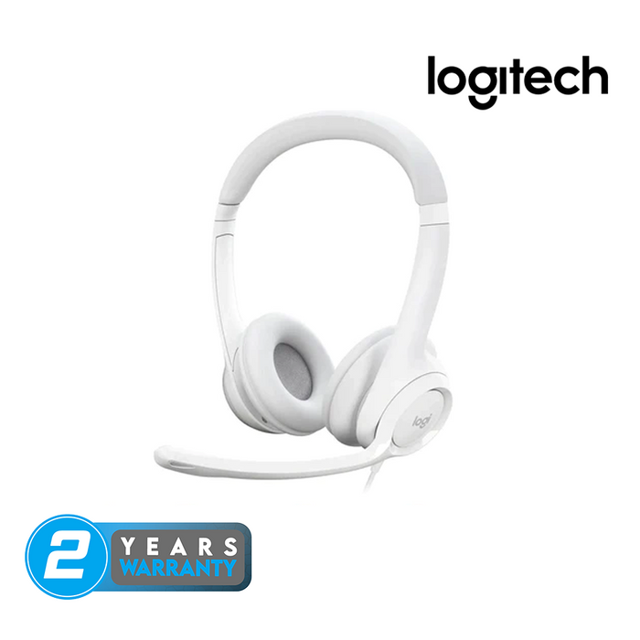 Logitech H390 USB Computer Headset - Off White