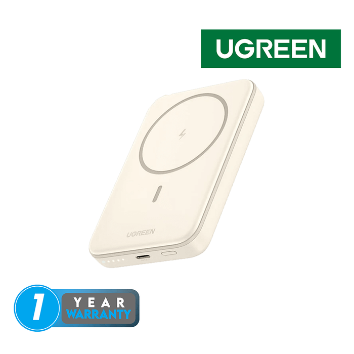 UGreen 10000mAh Magnetic Wireless Power Bank Beige [PB561/25208]