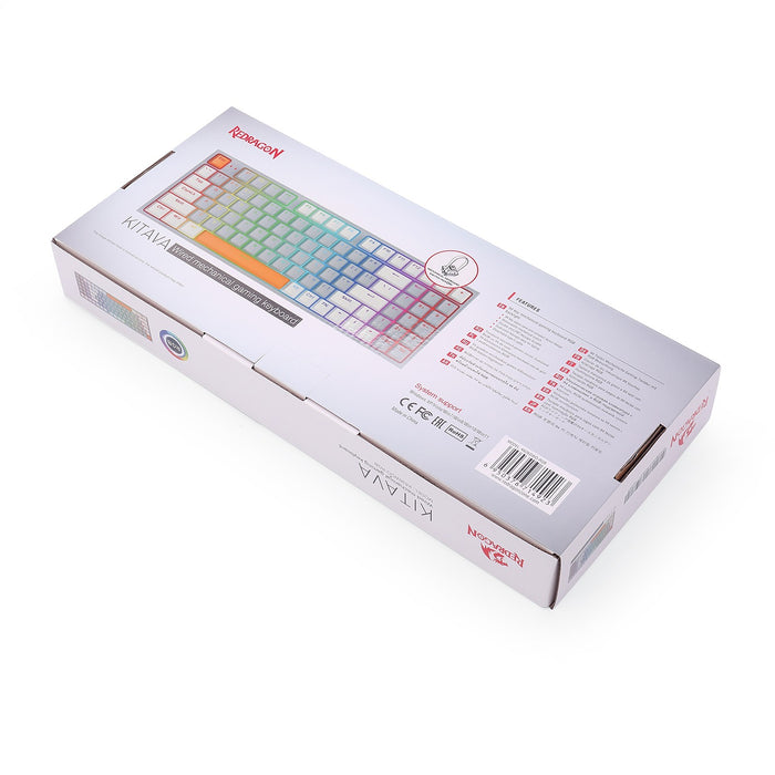 Redragon Wired K636 GWO RGB KITAVA V2 Mechanical Gaming Keyboard - Grey White