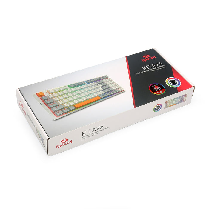 Kitavan Teeth Redragon Wired K636 GWO RGB KITAVA V2 Mechanical Gaming Keyboard - Whi ...