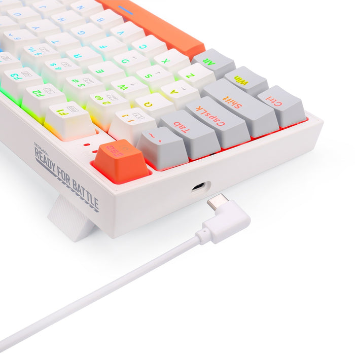 Redragon Wired K636 GWO RGB KITAVA V2 Mechanical Gaming Keyboard - White Grey