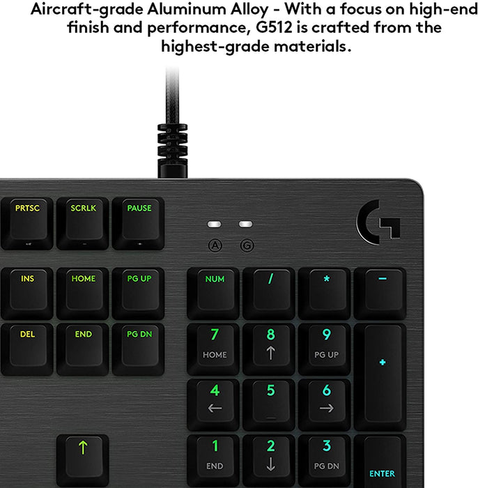Logitech G512 Carbon RGB Gaming Keyboard GX - Linear