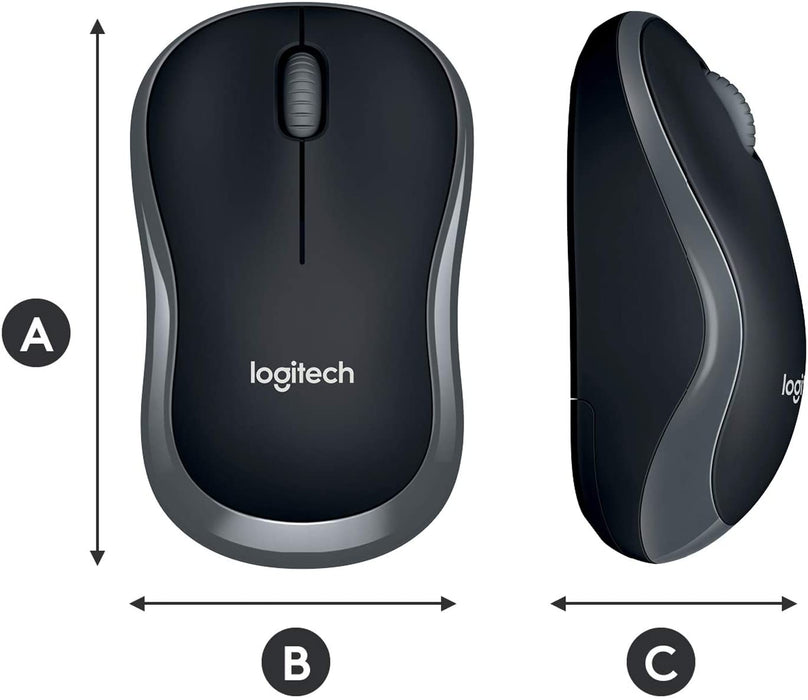 Logitech M185 Wireless Mouse - (Swift Gray)