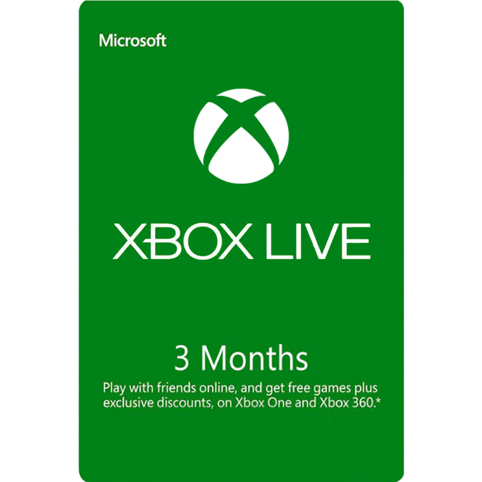 Online Xbox Xbox Live Month Digital Code Xbox Live Gold Xbox
