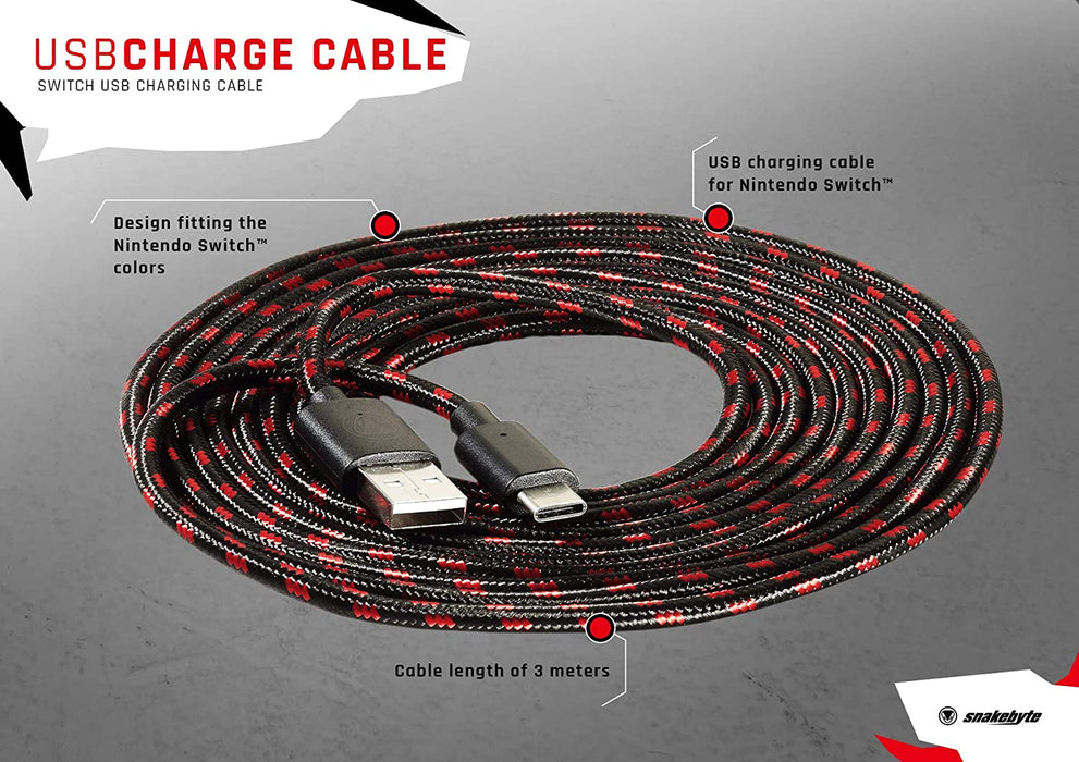 Snakebyte USB Charge Cable for Nintendo Switch