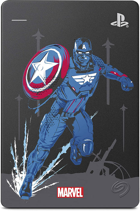 Seagate 2TB Marvel Avengers Game Drive For PS4 - Captain America