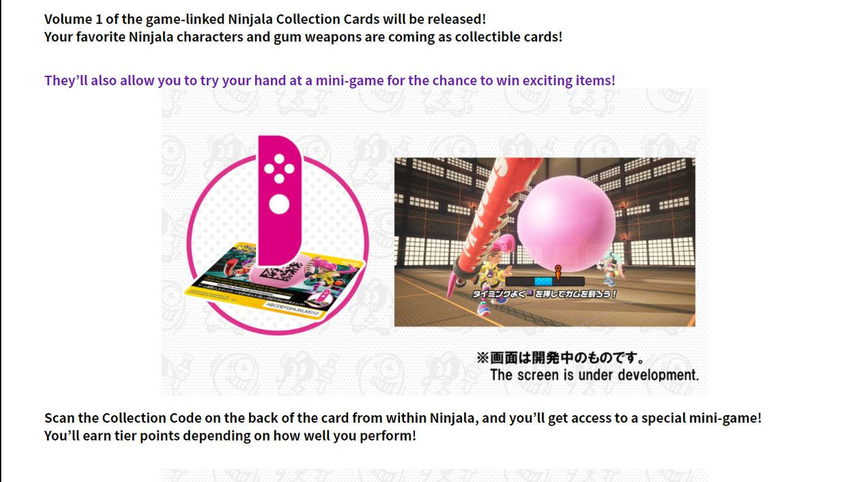 Ninjala Collection Card Vol. 1 for Nintendo Switch