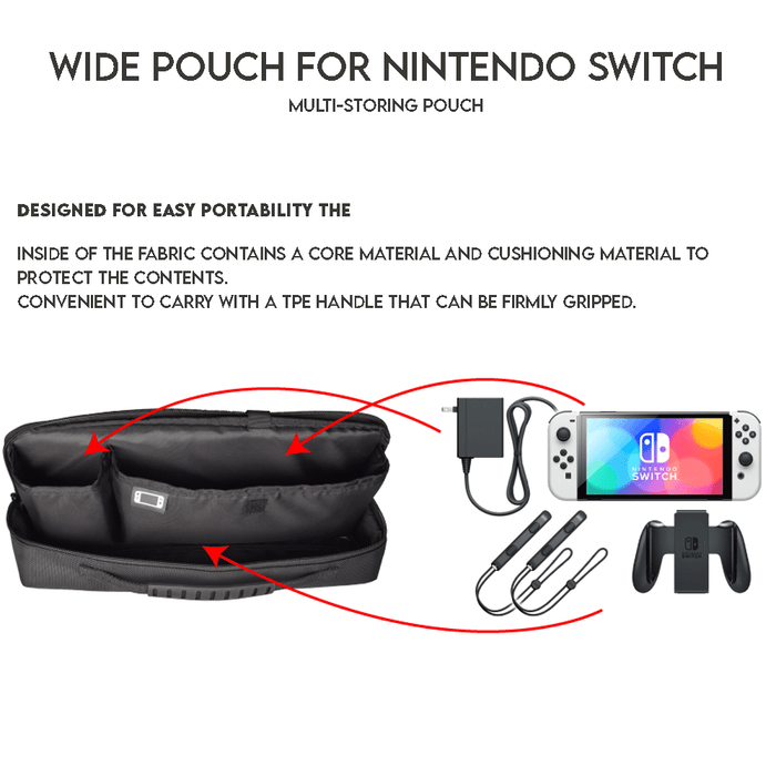 Hori Wide Pouch for Nintendo Switch and OLED Model - Black [NSW-818 ...