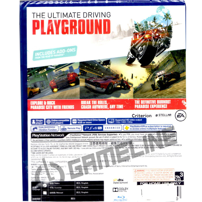 PS4 Burnout Paradise Remastered (R3)