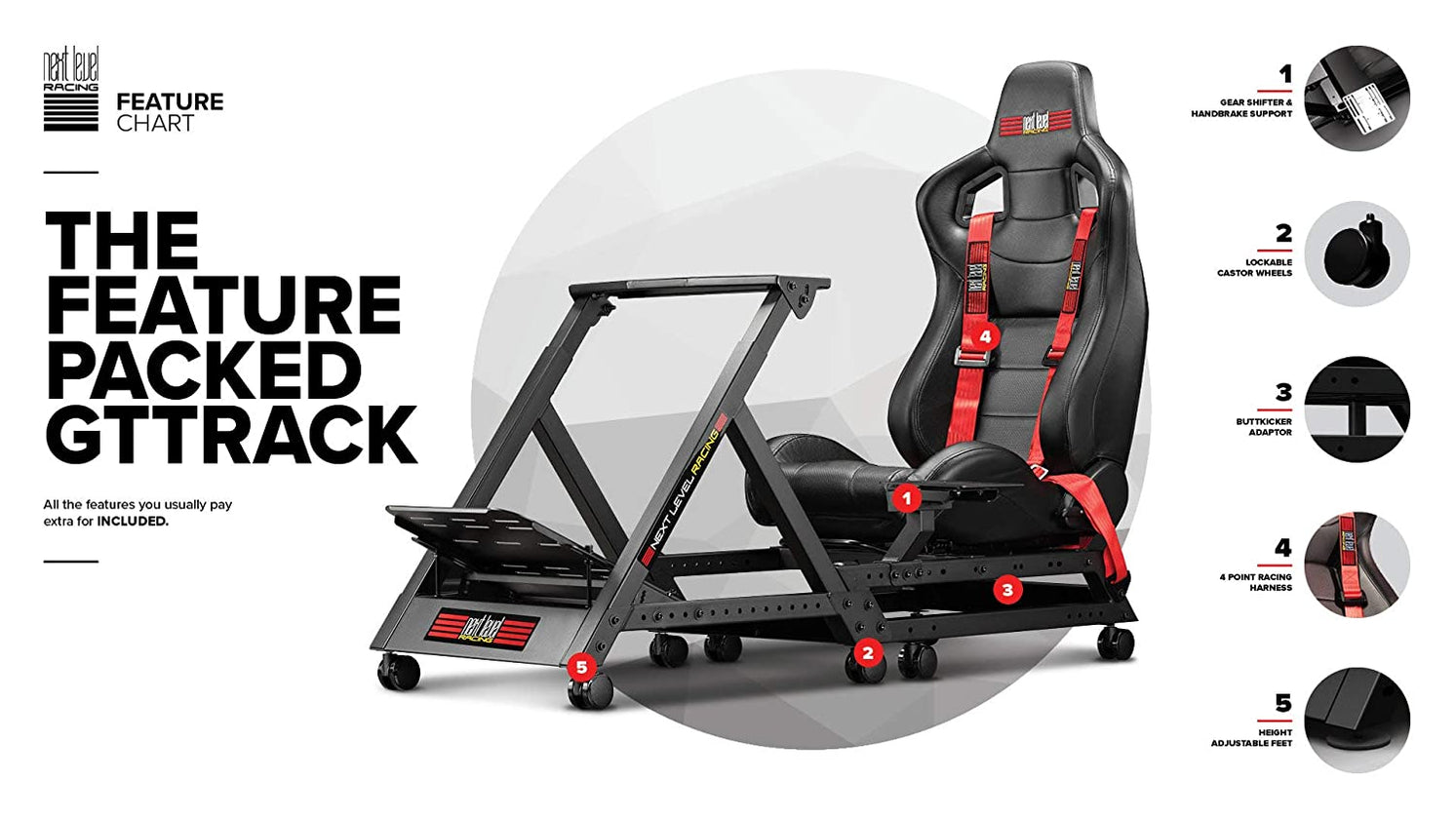 Next Level Racing GTTrack Racing Cockpit [S009] — GAMELINE