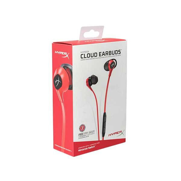 HyperX Cloud Earbuds Gaming Headphones For Nintendo Switch - Red