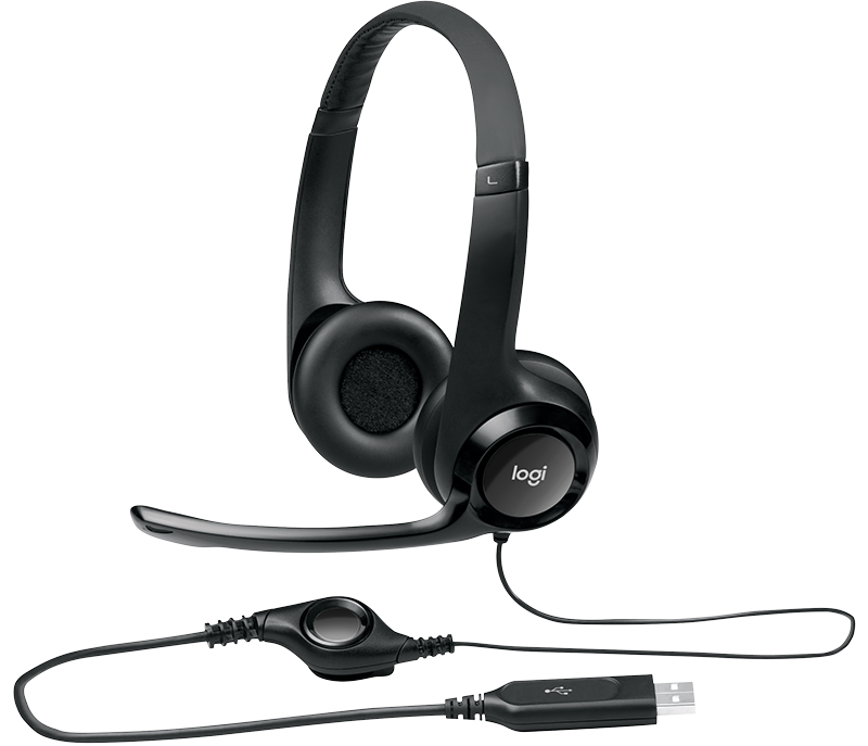 Logitech H390 USB Computer Headset - Black